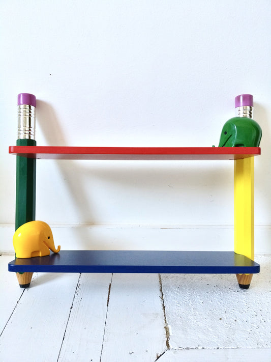 Petite étagère murale crayons style Pierre Sala 80's