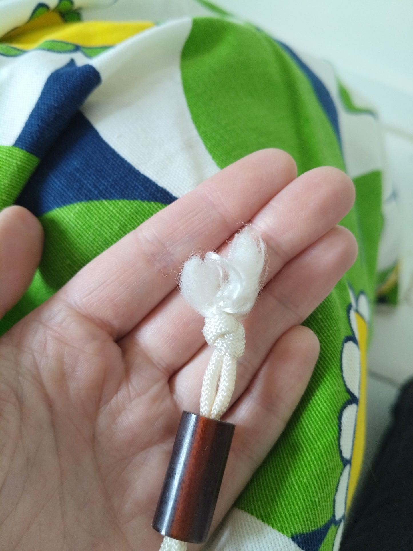 Grand sac à linge vintage en tissu