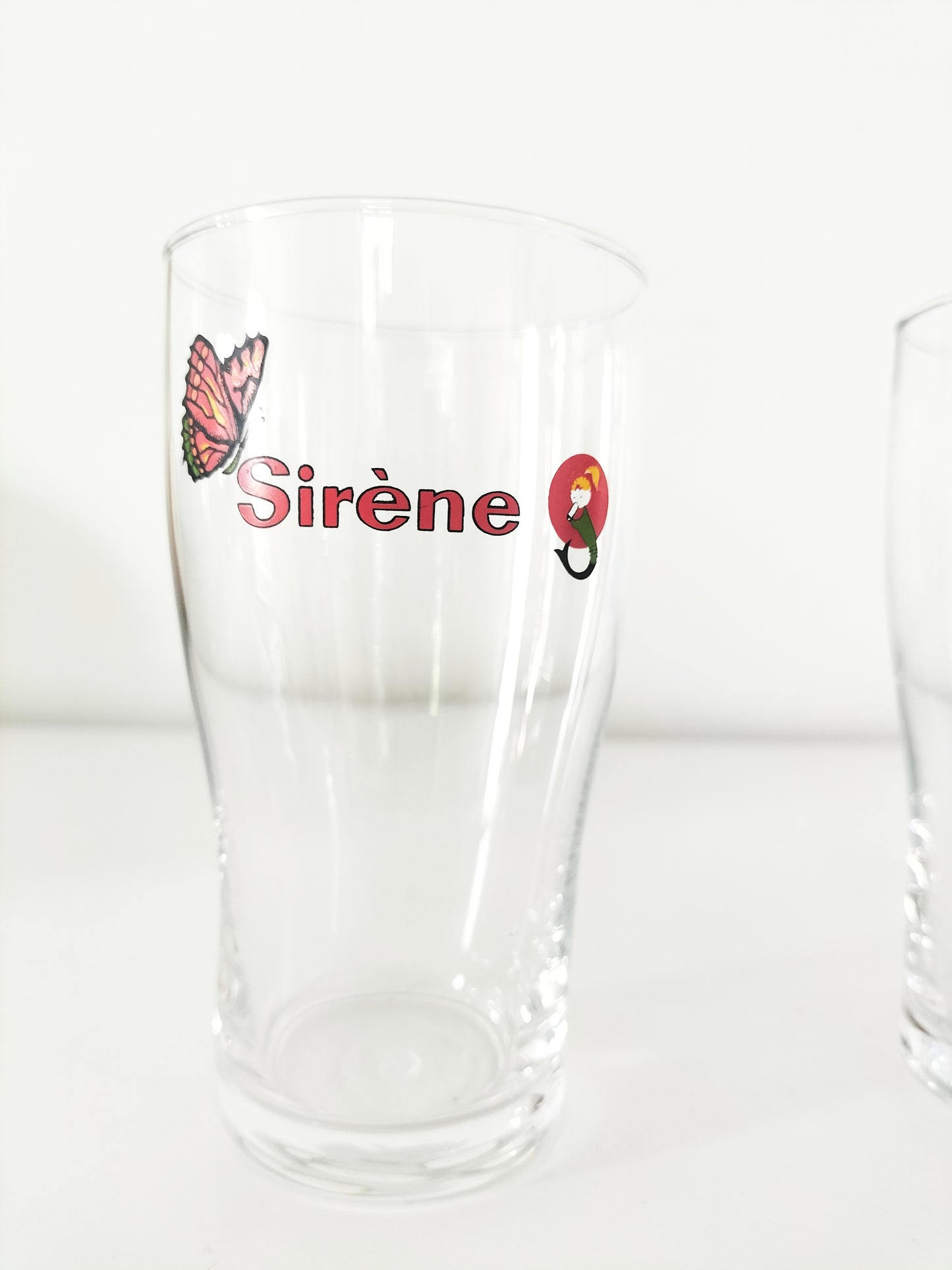 Ensemble de 4 verres publicitaires Sirène limonade