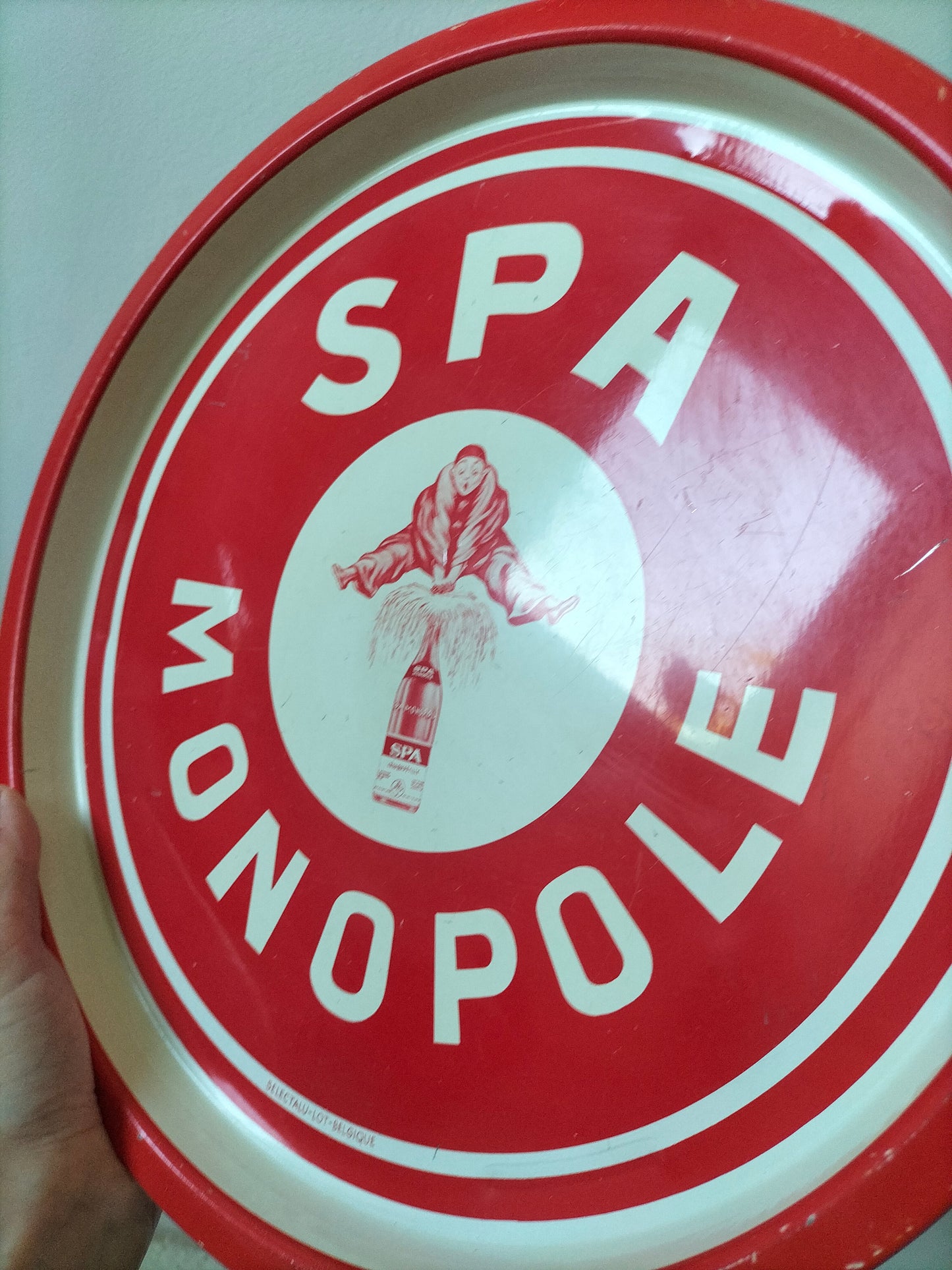 Ancien plateau métallique publicitaire Spa Monopole Spa Orangina Spa Citron Spa Reine