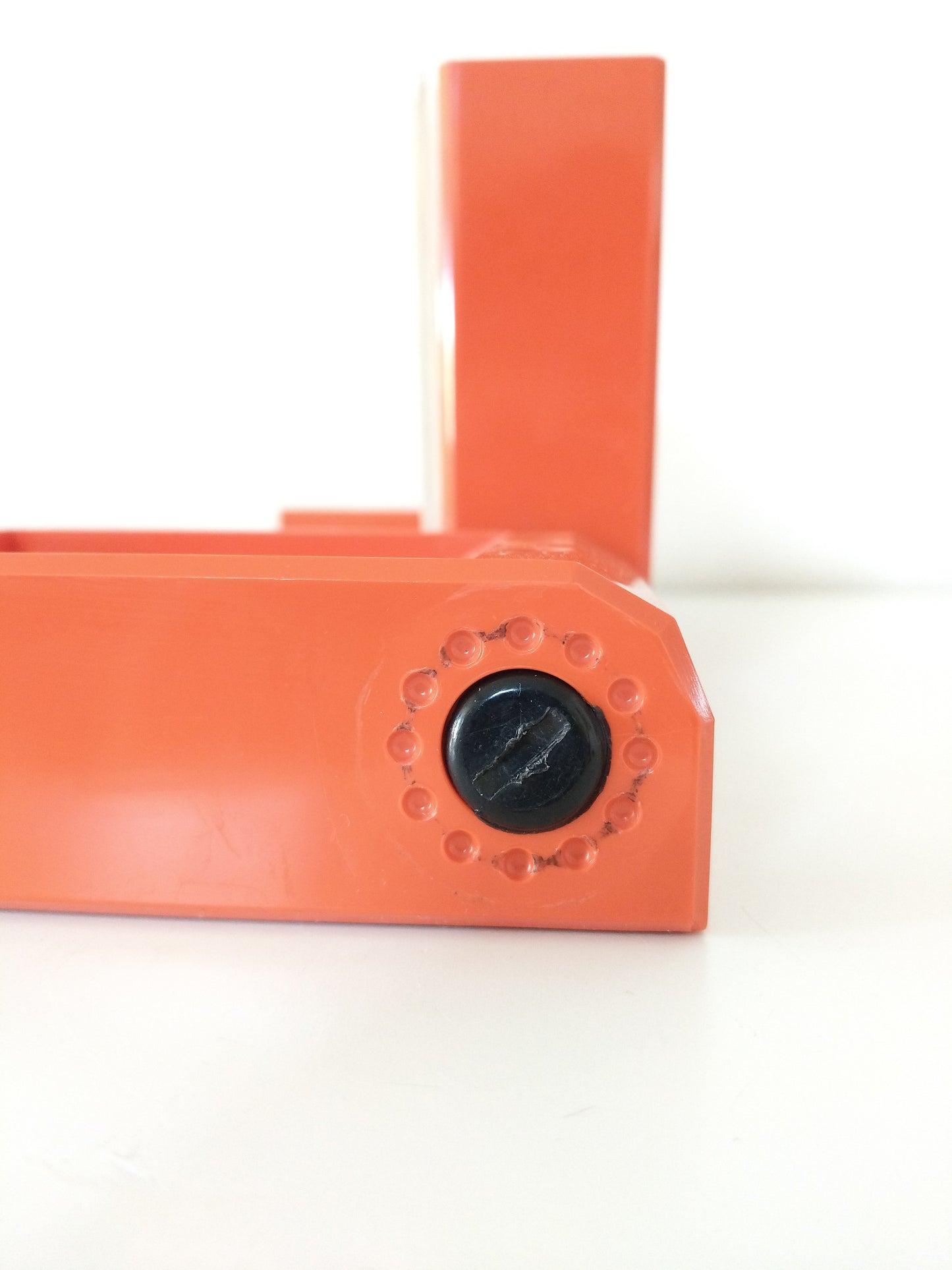 Organisateur de bureau vintage en plastique orange