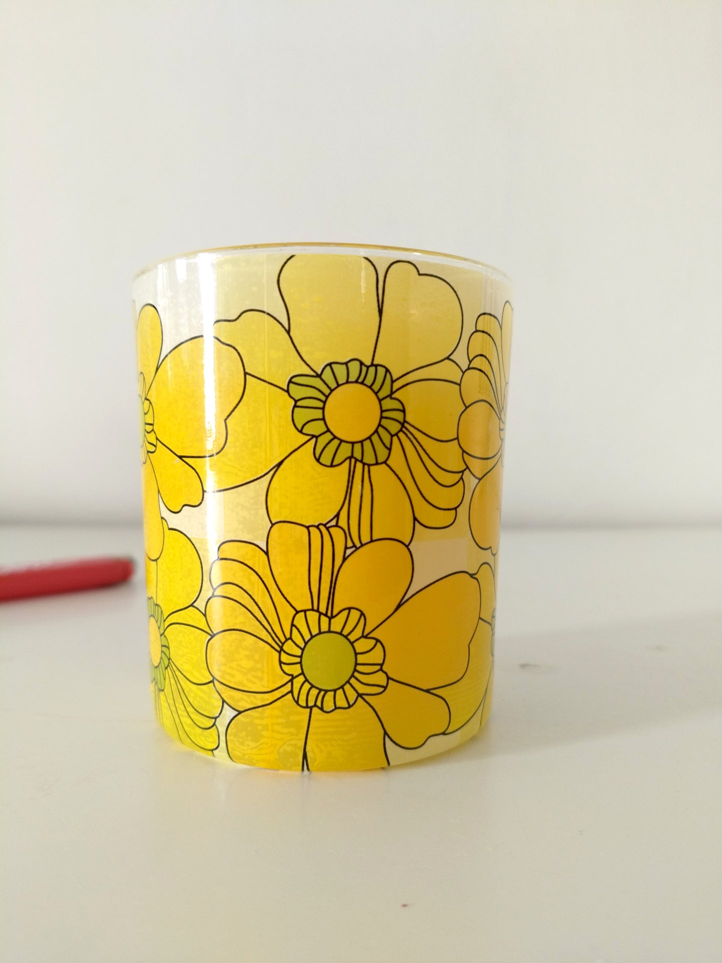 Bougie vintage flower power