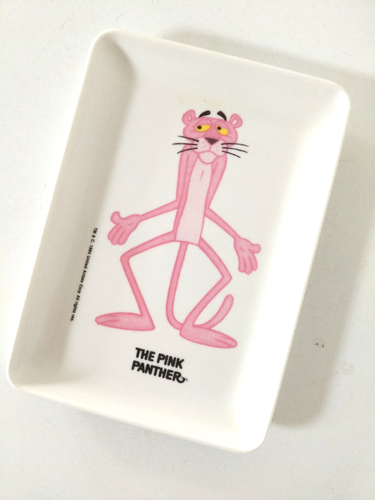 Coupelle/ vide-poches/ mini plateau melaminé la panthère Rose 1984