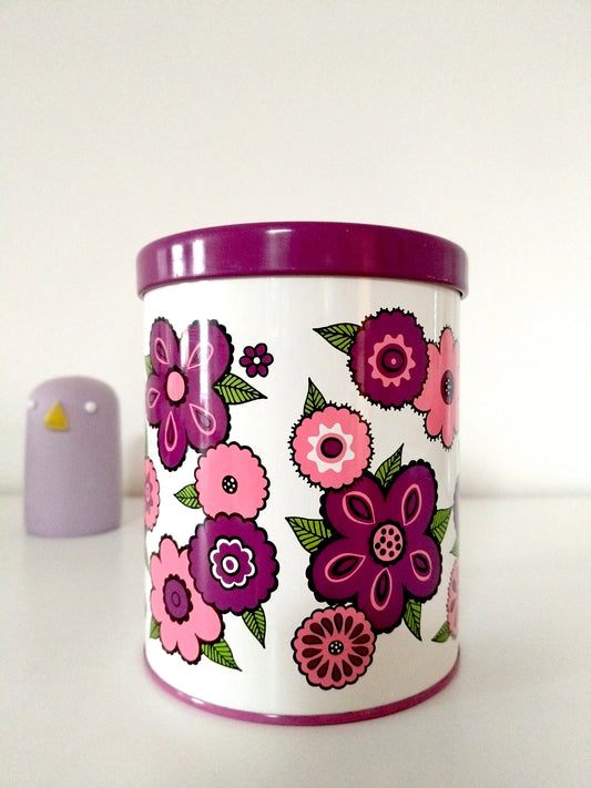 Boîte métallique flower power Baret Ware England