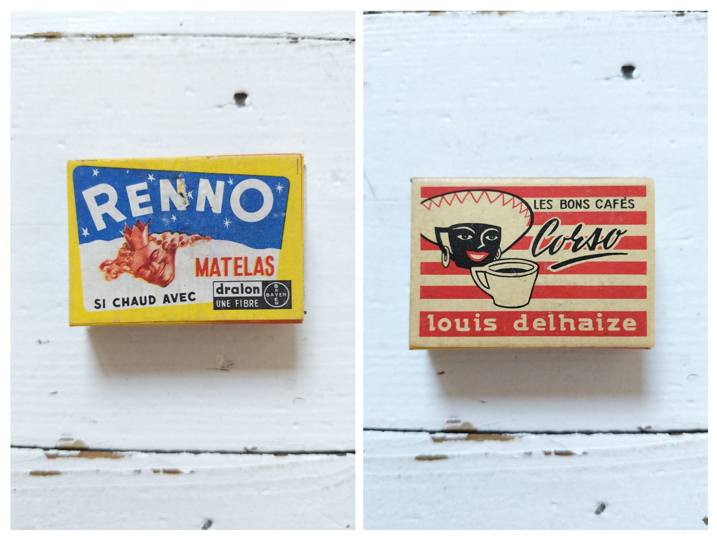 Ancienne boîte d'allumettes publicitaire au choix