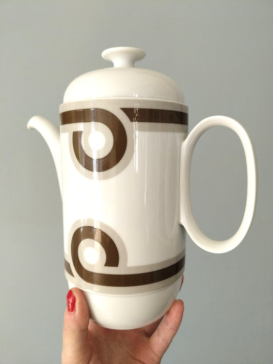 Cafetière théière en porcelaine par Ambrogio Pozzi pour Rosenthal Germany