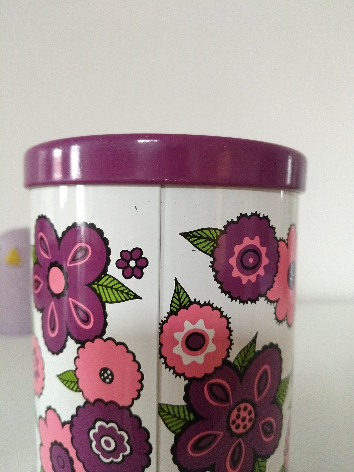 Boîte métallique flower power Baret Ware England
