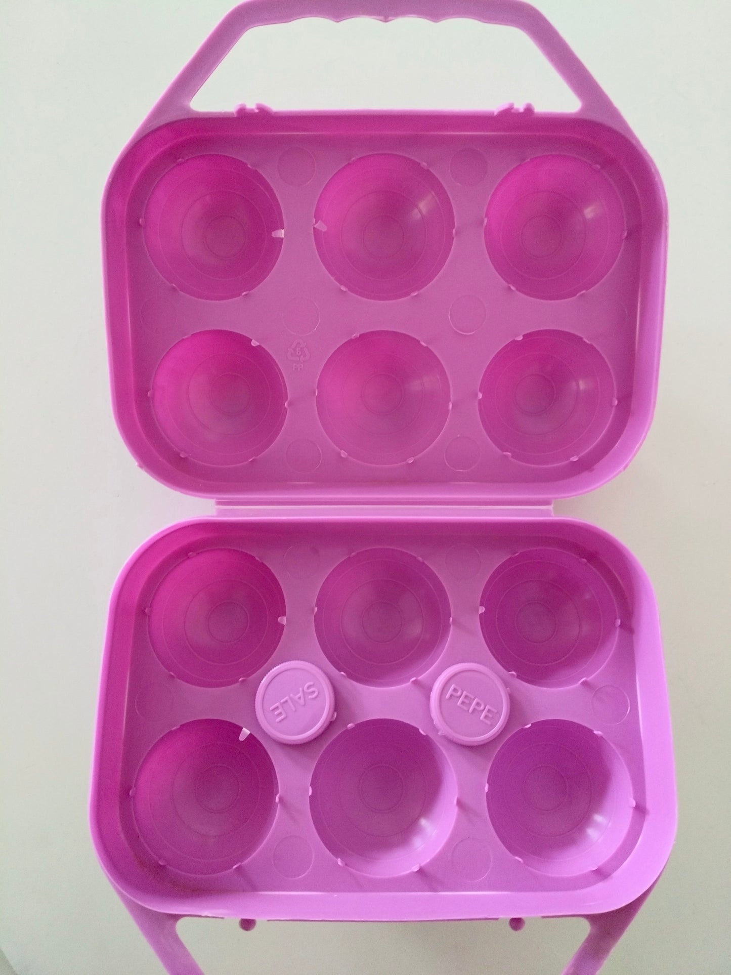 Boîte à œufs violette en plastique Gensini Italy - cetaitmieuxavant