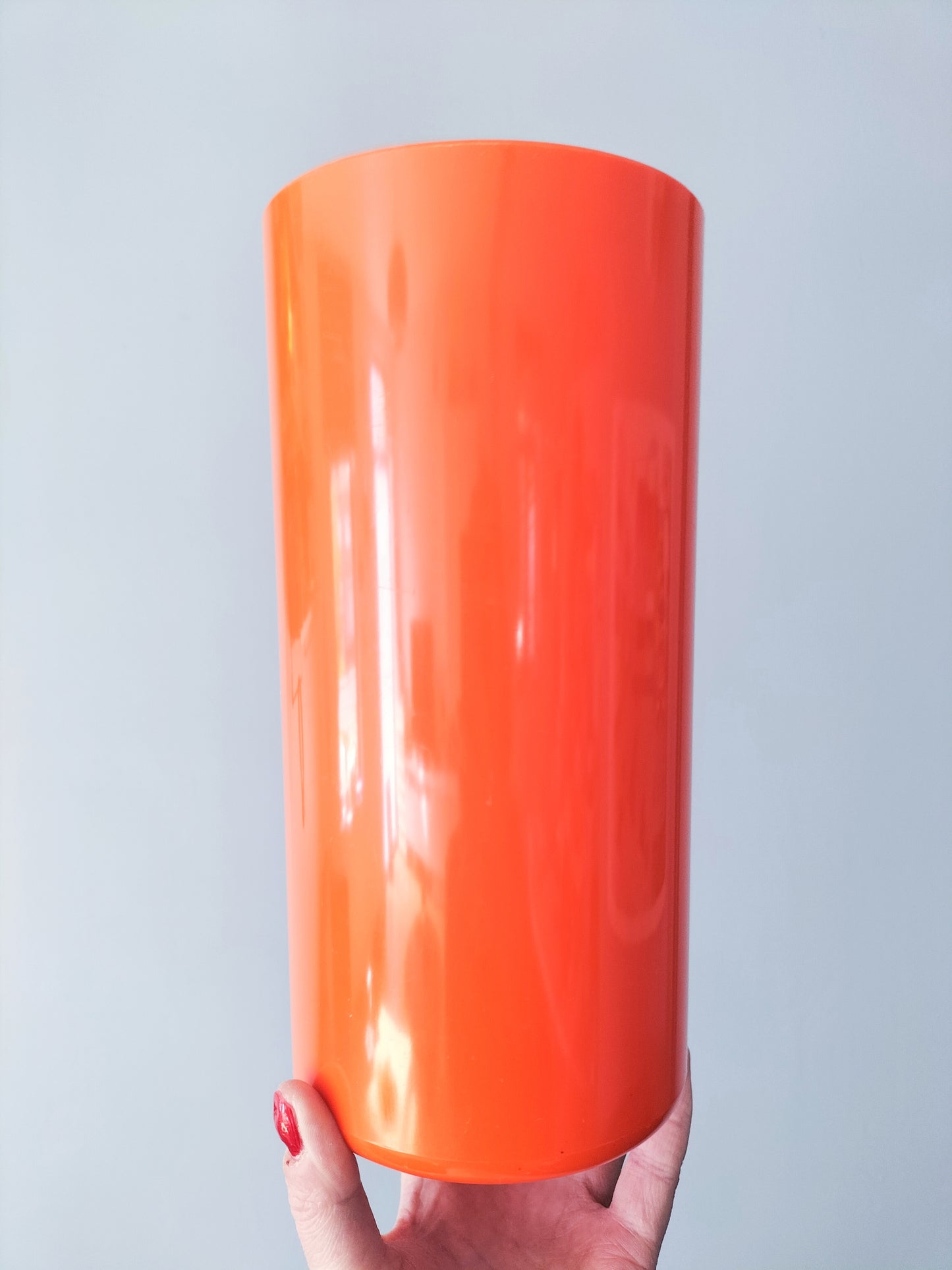Grand vase vintage en plastique orange made in Holland (!réservé Albertine!)