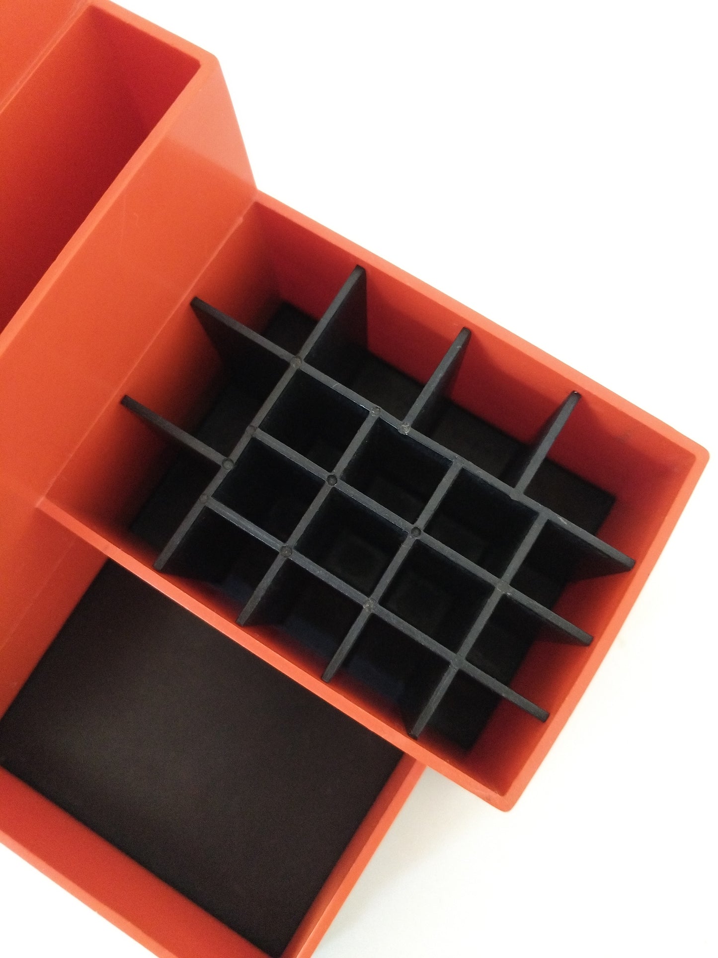 Organisateur de bureau en plastique orange Läufer W.Germany