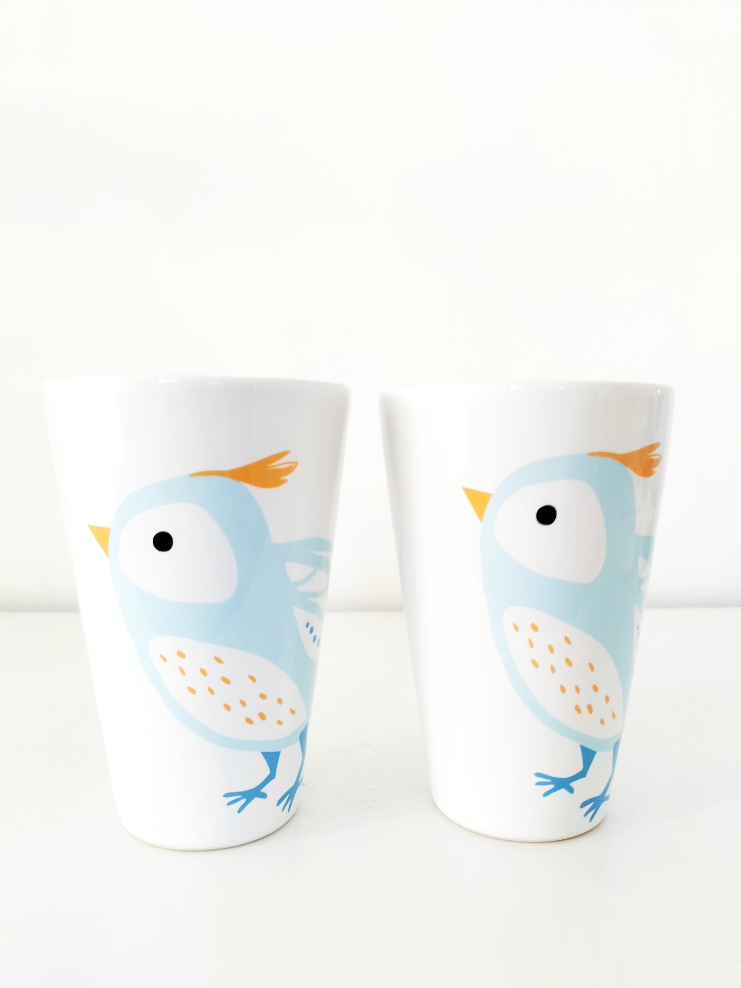 Ensemble de 2 pots/ gros verres Ikea décor oiseau 🐦