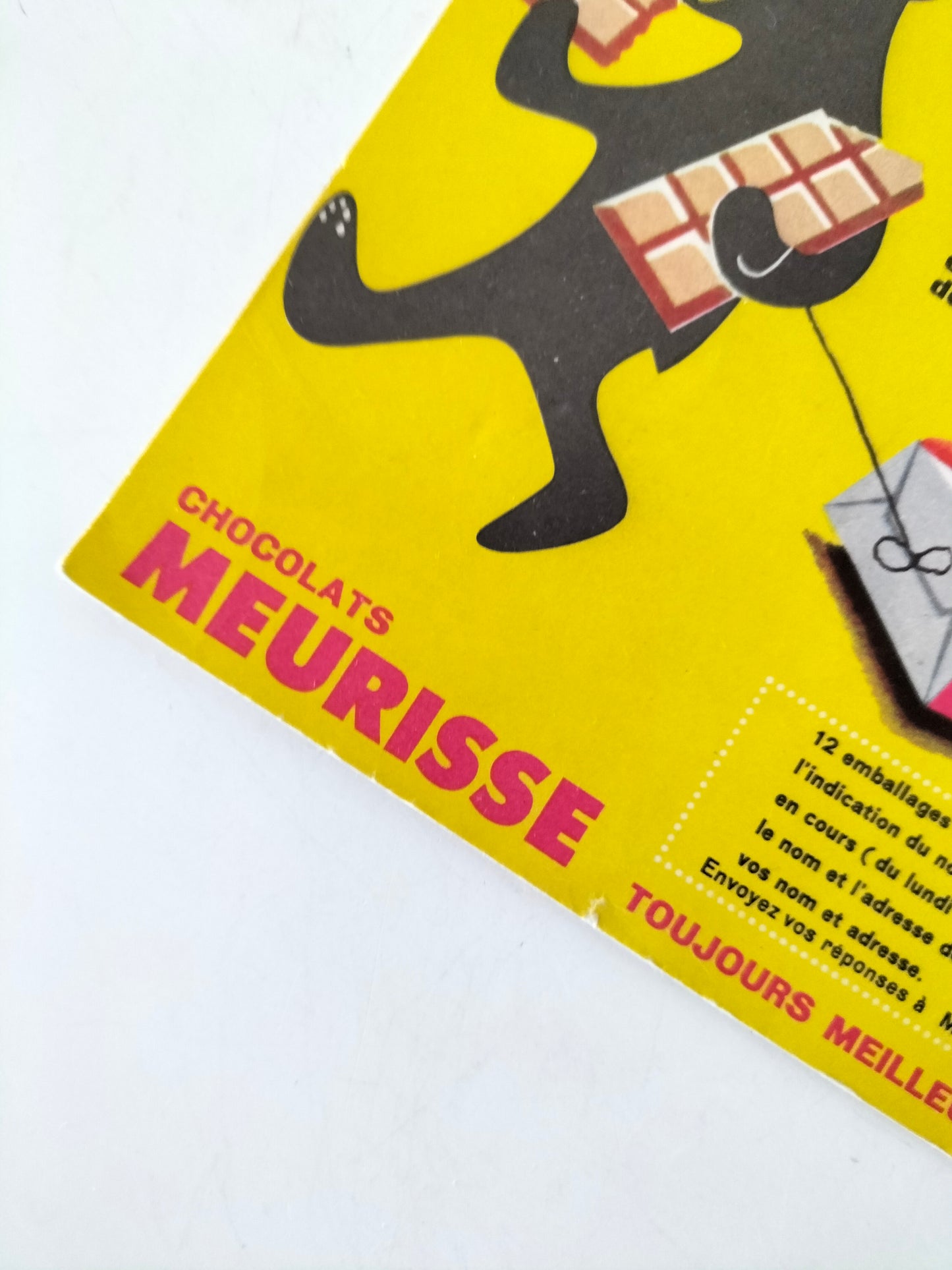 Ancien buvard publicitaire chocolats Meurisse (1961)