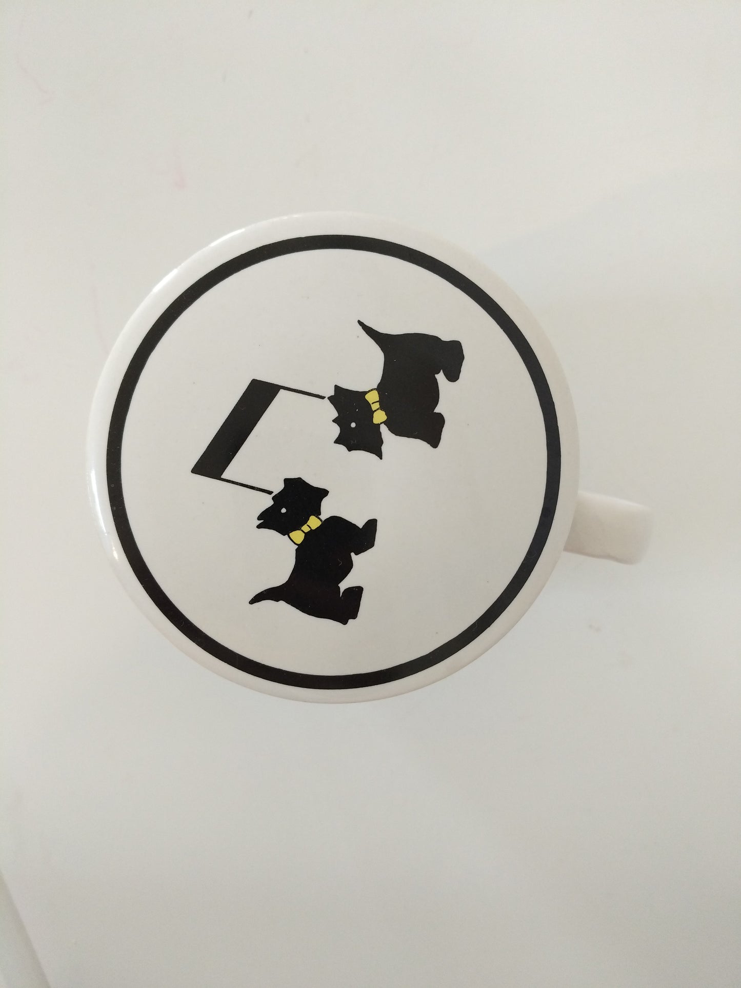 Tisanière/ tasse à thé en porcelaine KGG décor scottish terrier