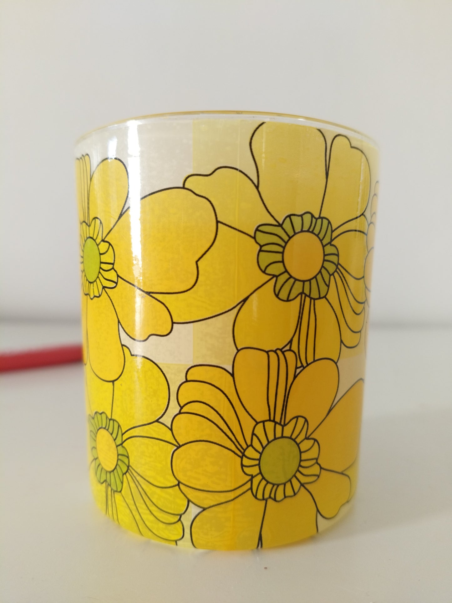 Bougie vintage flower power