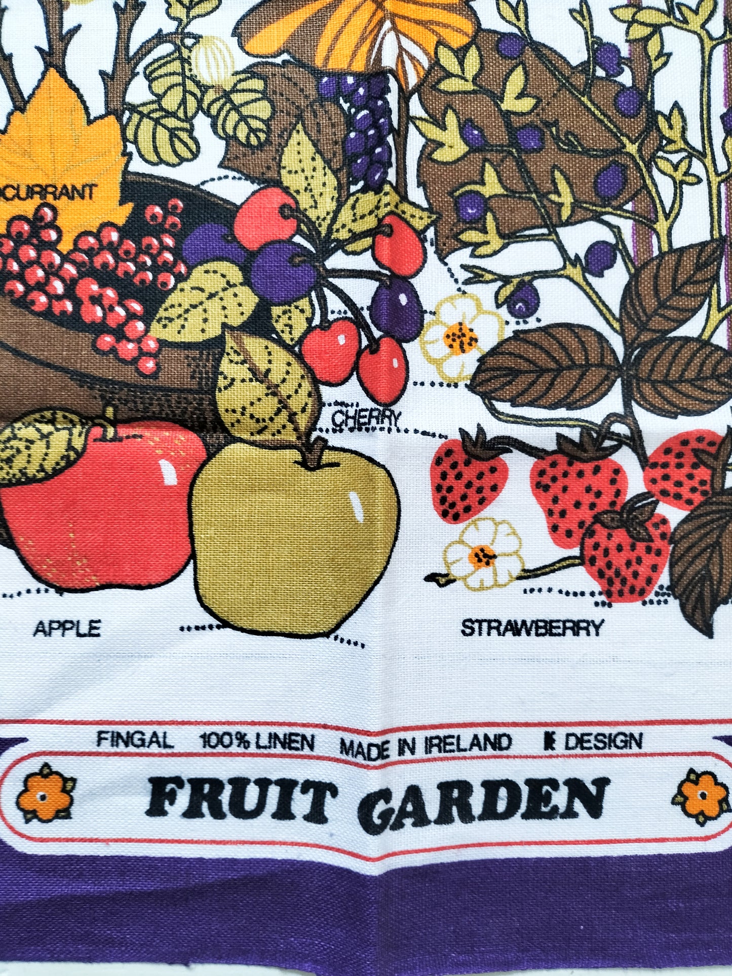 Torchon de cuisine "fruit garden" en lin Ireland