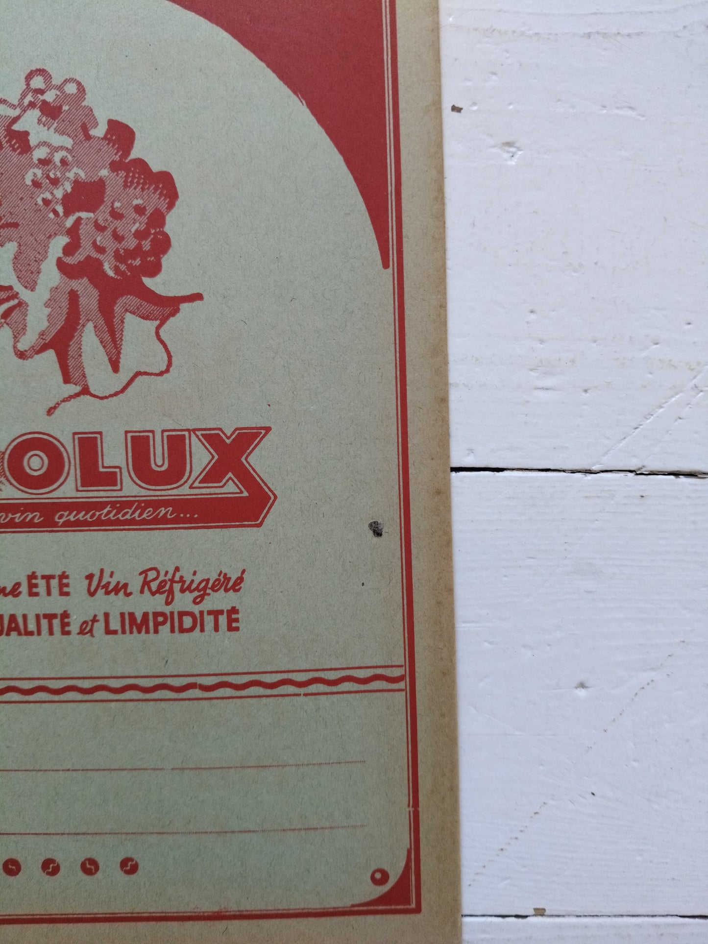 Ancien protège-cahier A5 publicitaire en papier Vinolux