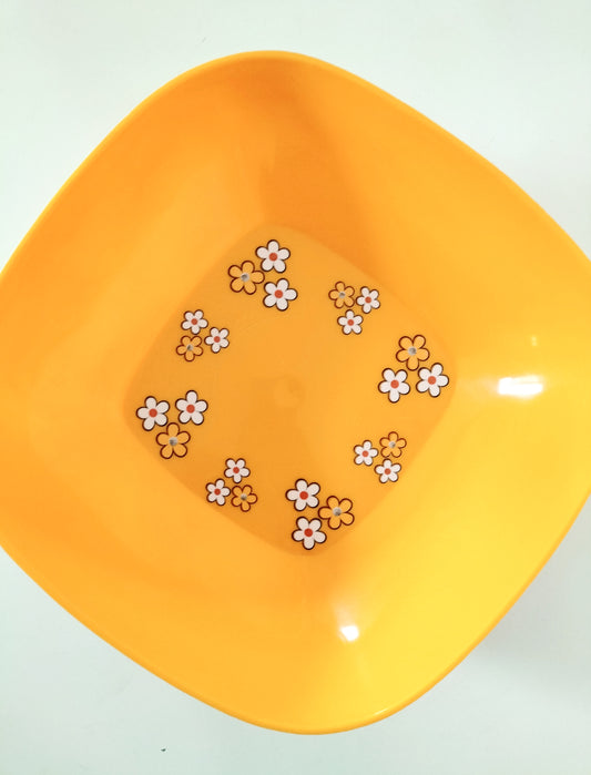 Saladier en plastique décor fleurs