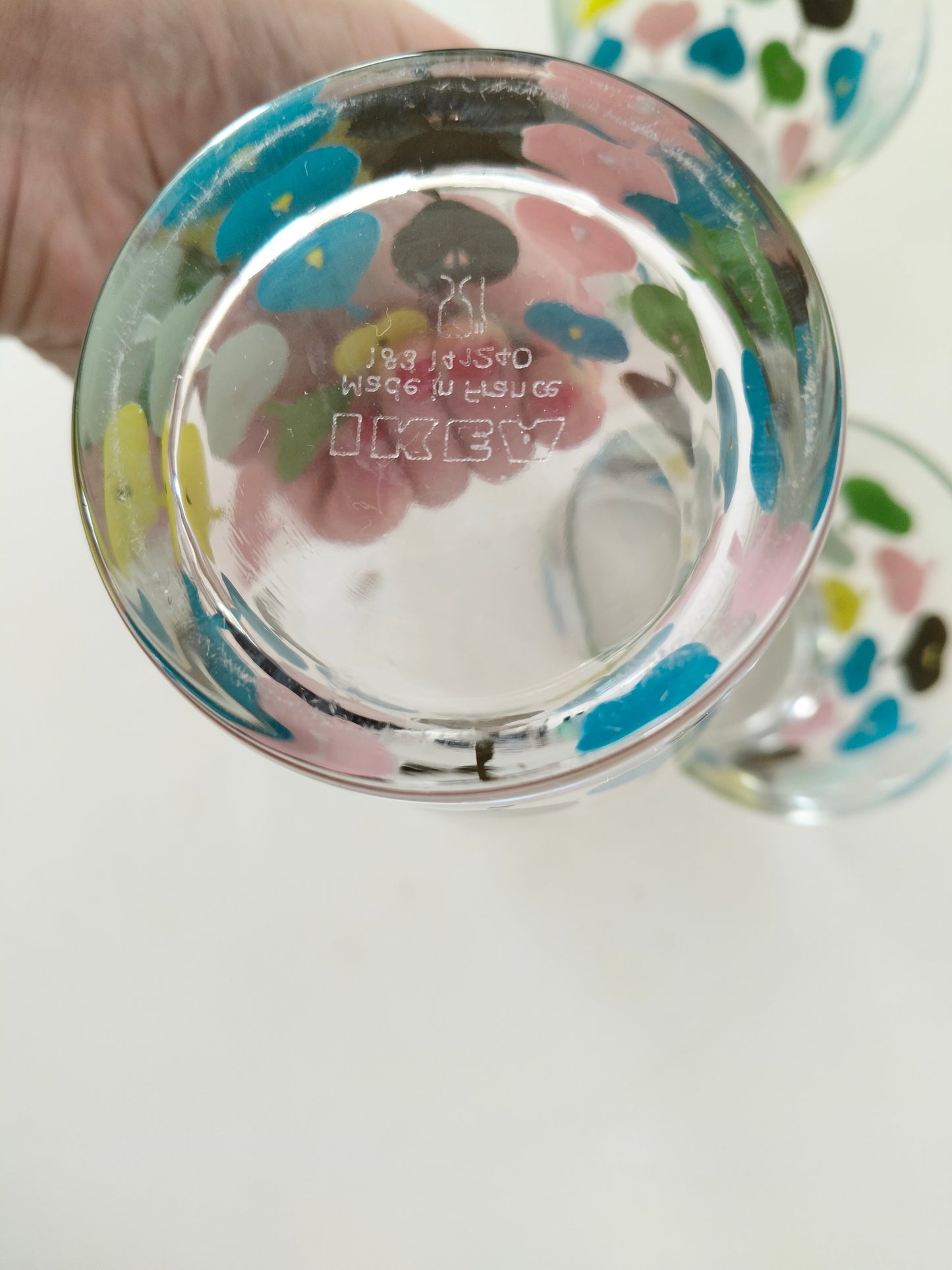 Duo de verres Ikea décor poires