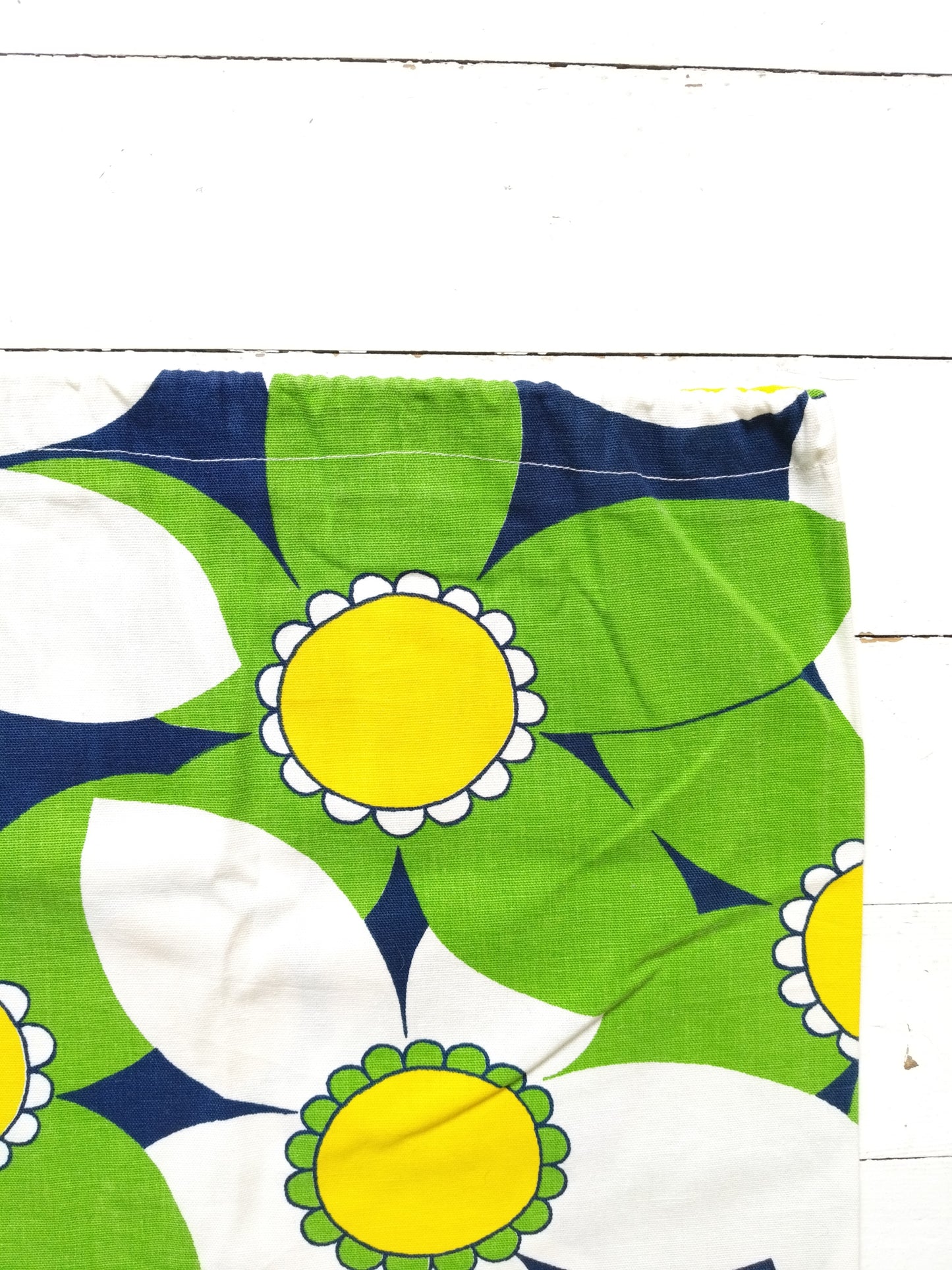 Grand sac à linge vintage en tissu