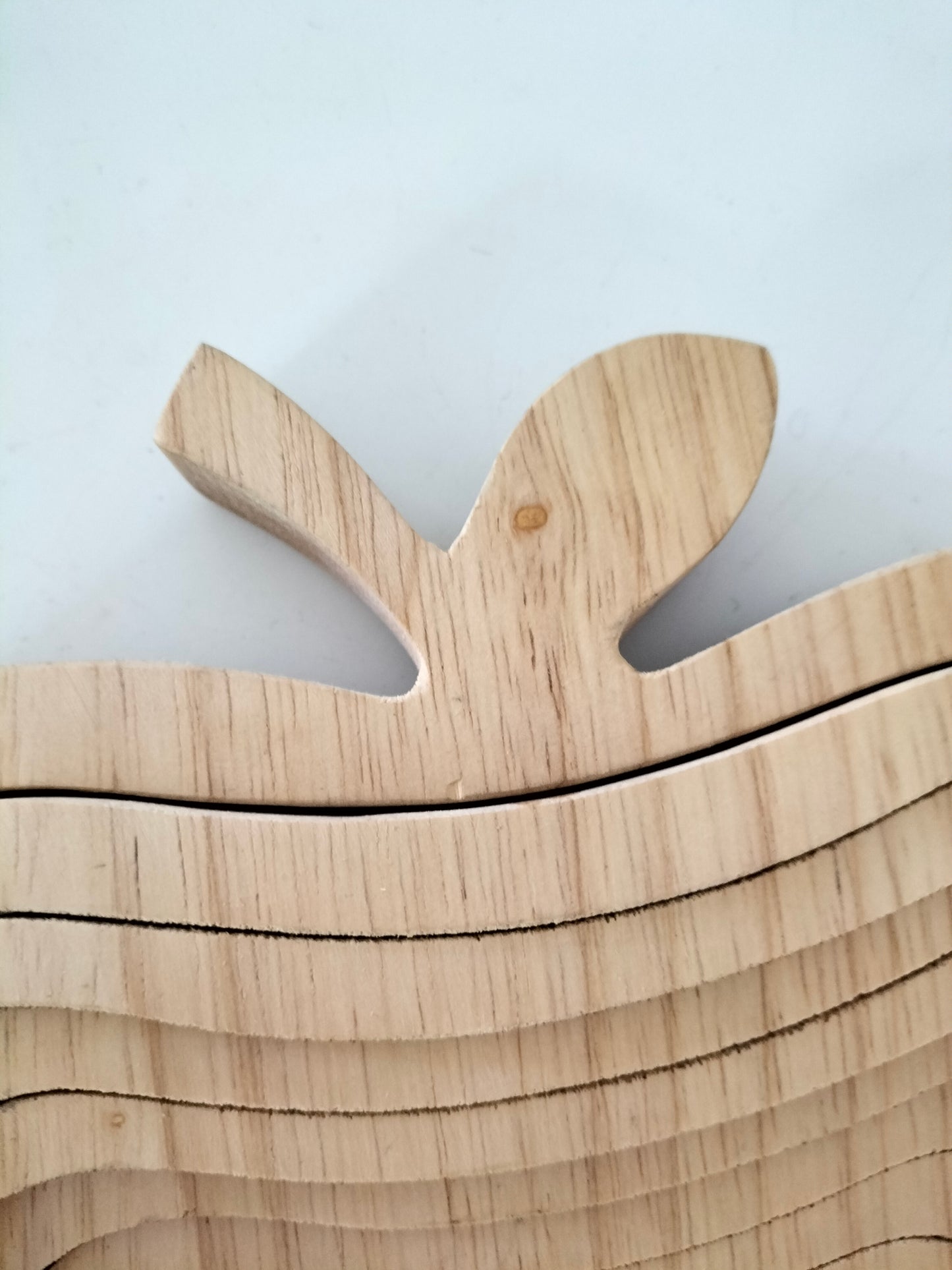 Corbeille et dessous de plat pomme en bois