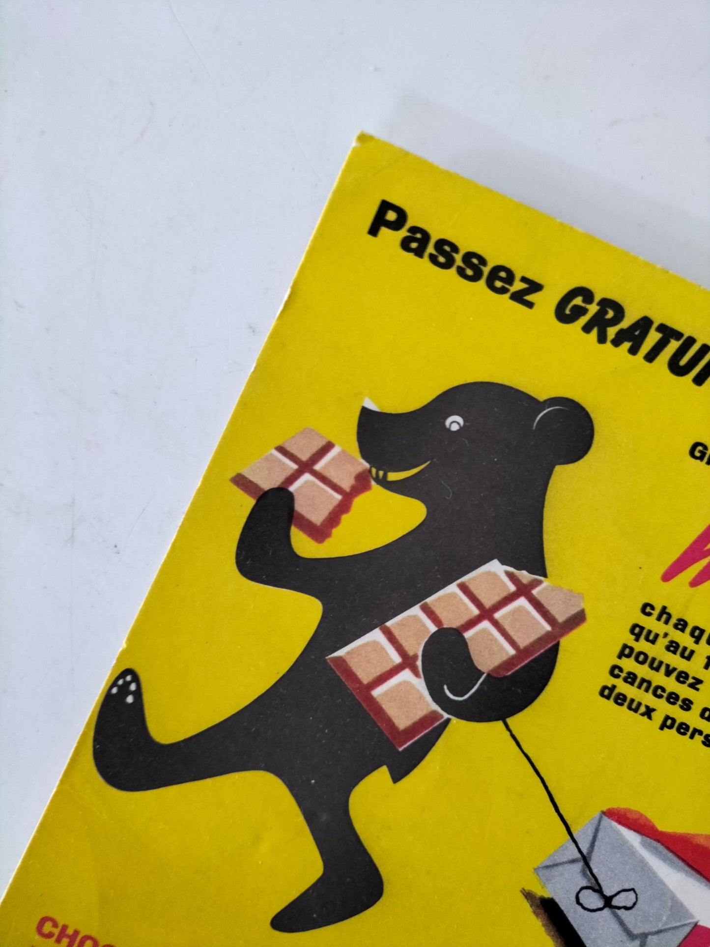 Ancien buvard publicitaire chocolats Meurisse (1961)