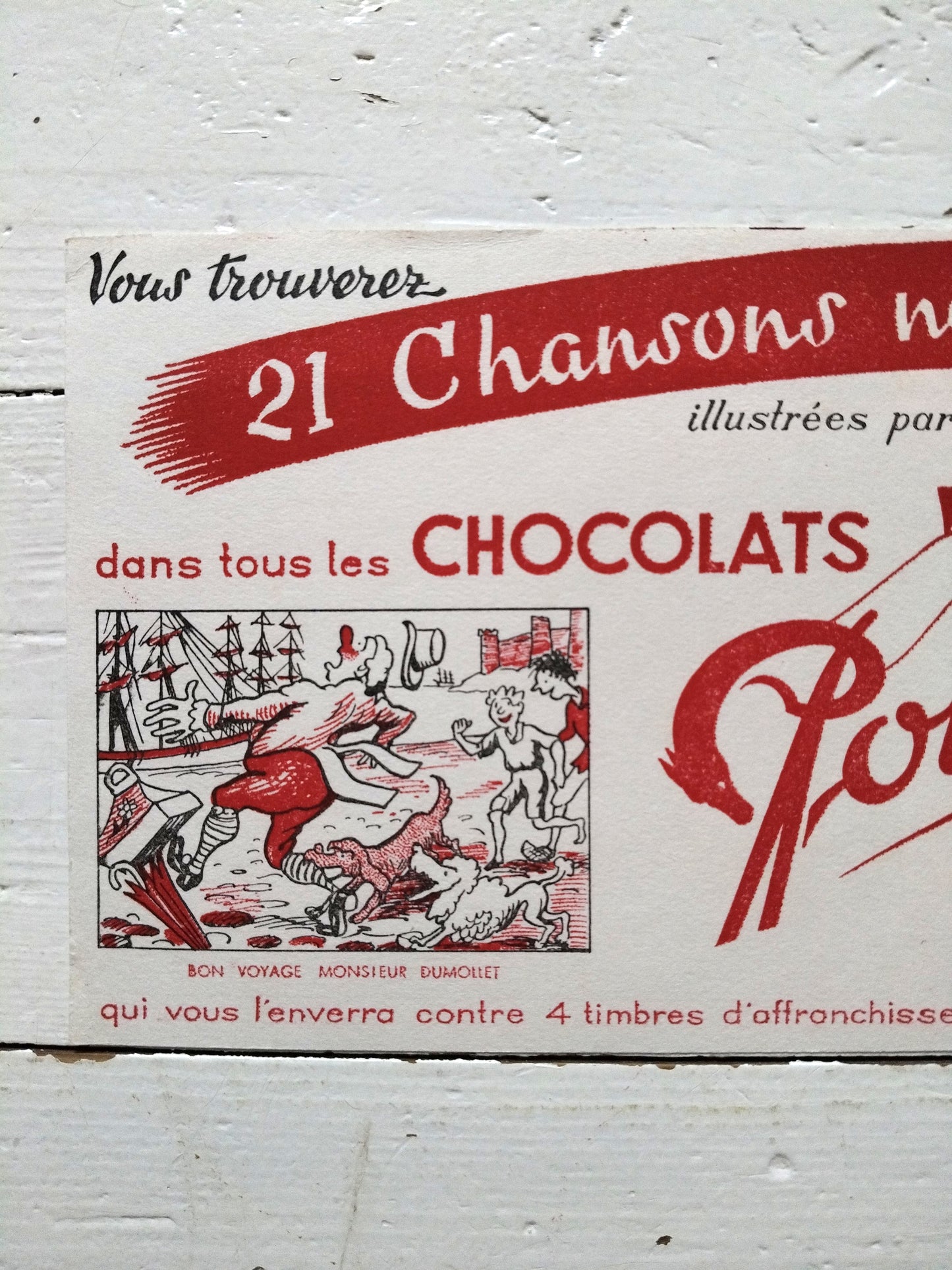 Ancien buvard publicitaire chocolats Poulain