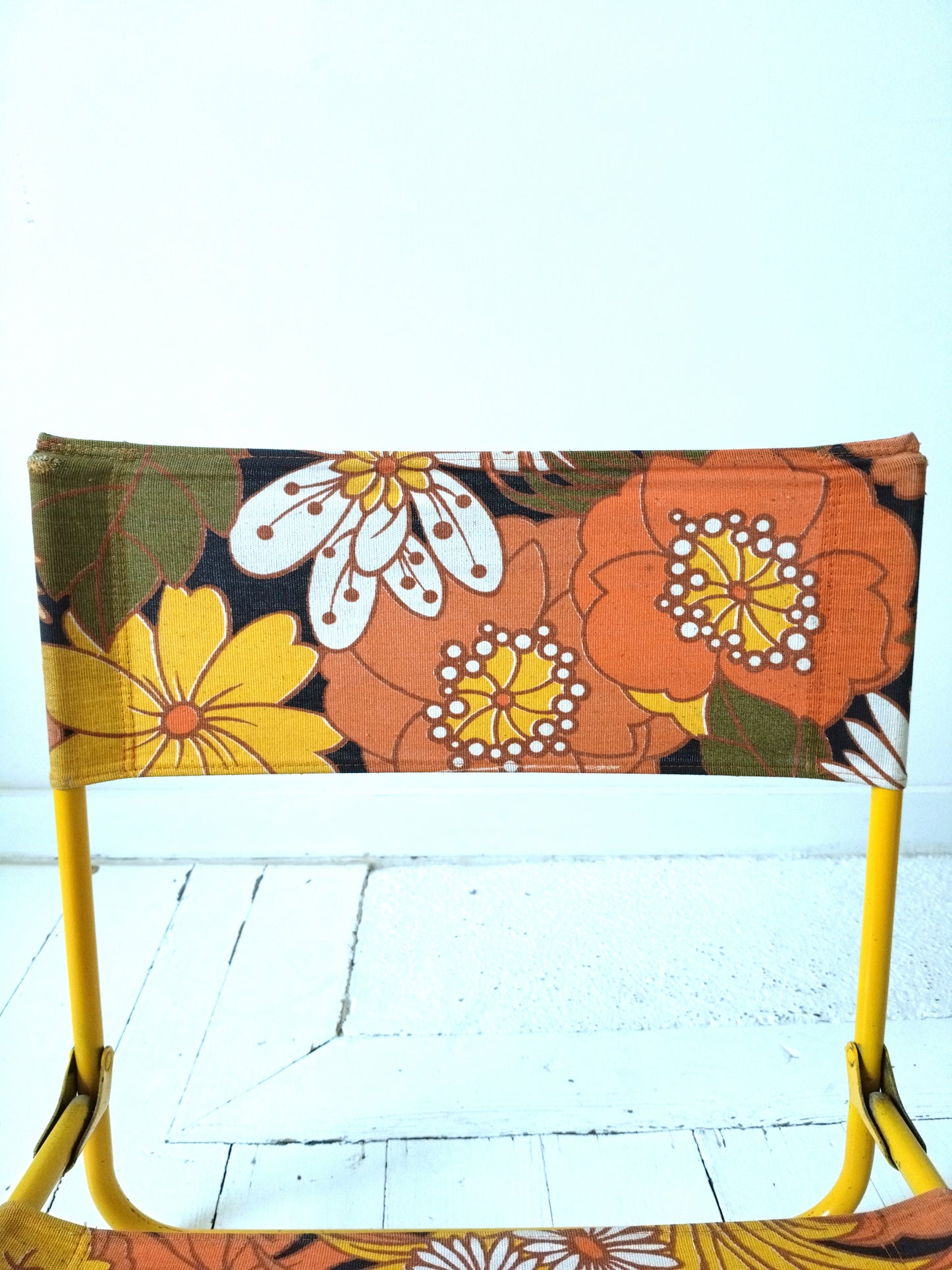 Chaise de plage pliante vintage flower power