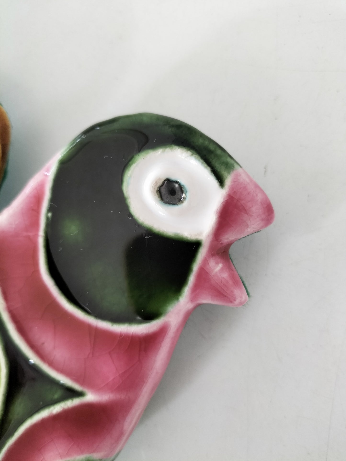 Patère murale oiseau en céramique