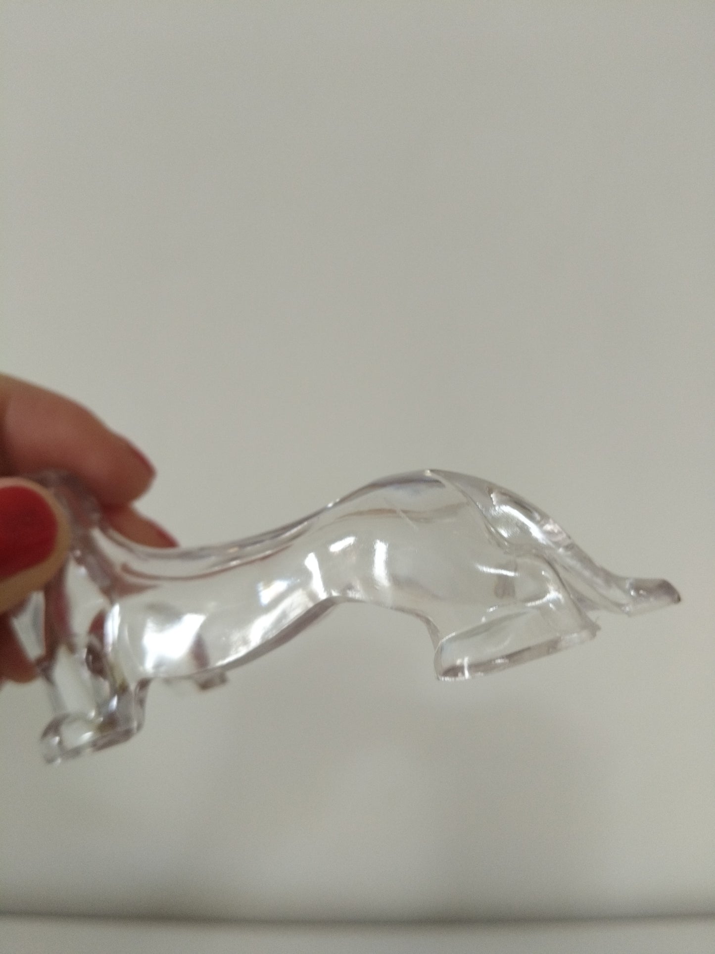 Set de 6 repose/ pose-couteaux chien teckel en plexi transparent (2 sets disponibles)
