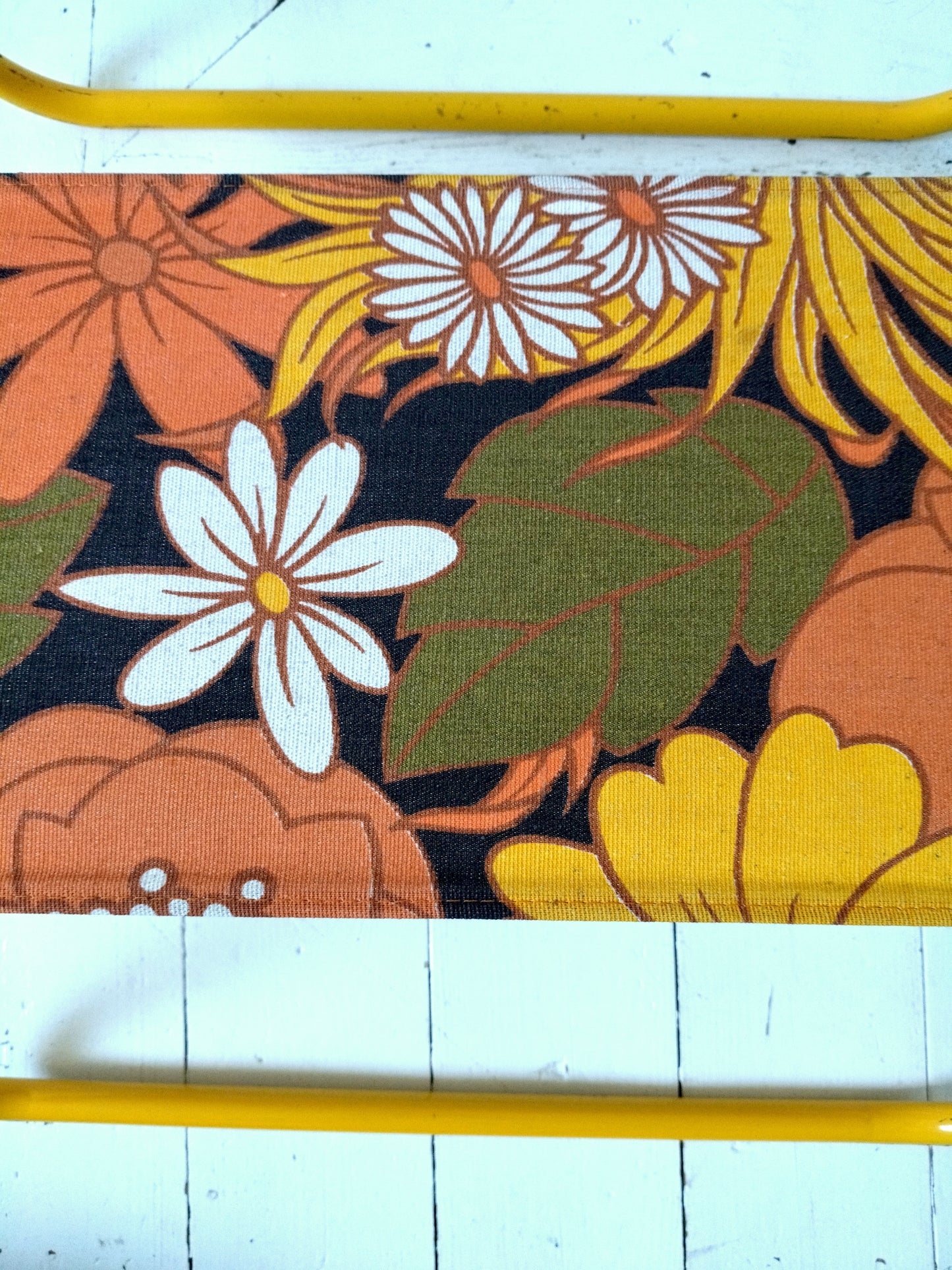 Chaise de plage pliante vintage flower power