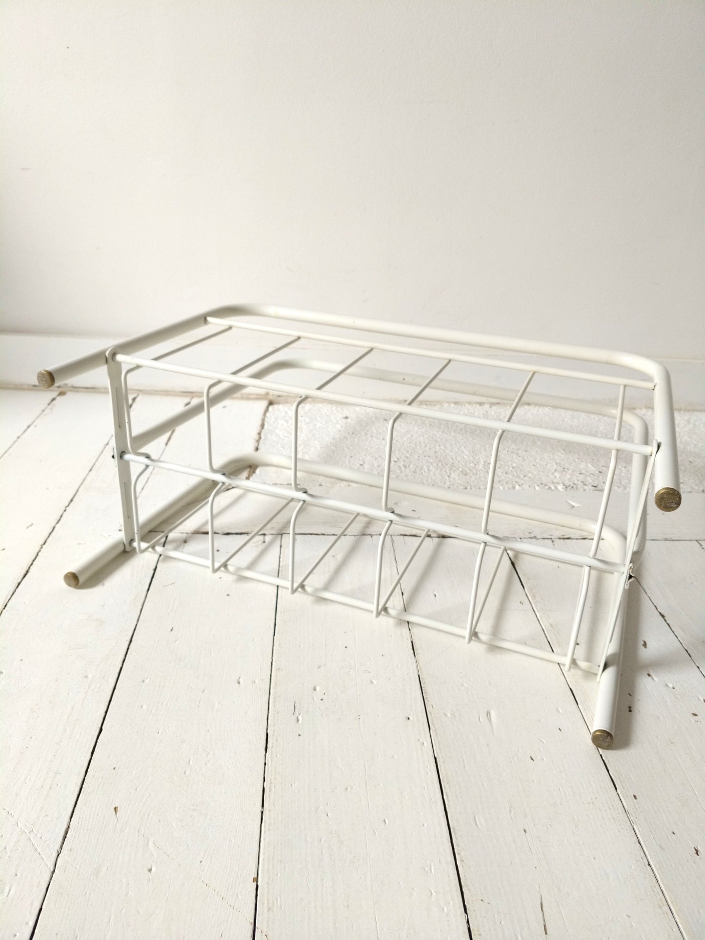 Porte-revues métallique blanc