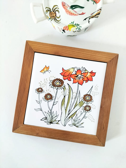 Dessous de plat mural carreau et bois