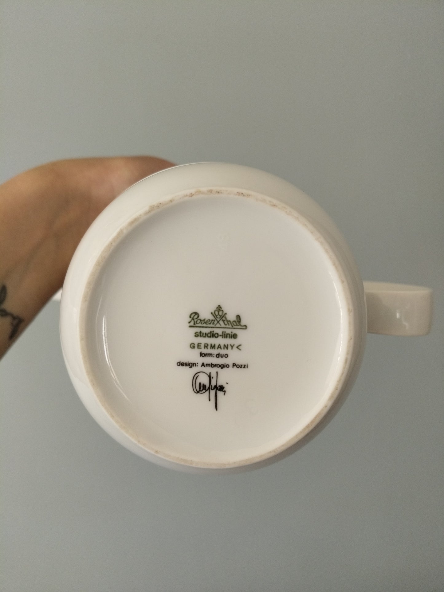 Cafetière théière en porcelaine par Ambrogio Pozzi pour Rosenthal Germany