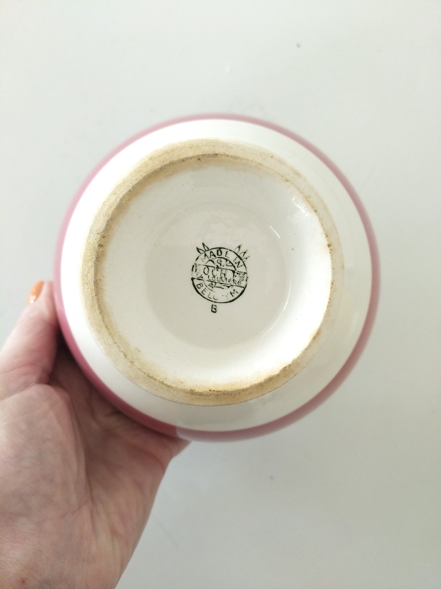 Ensemble de 3 bols anciens en porcelaine Boch la Louvière