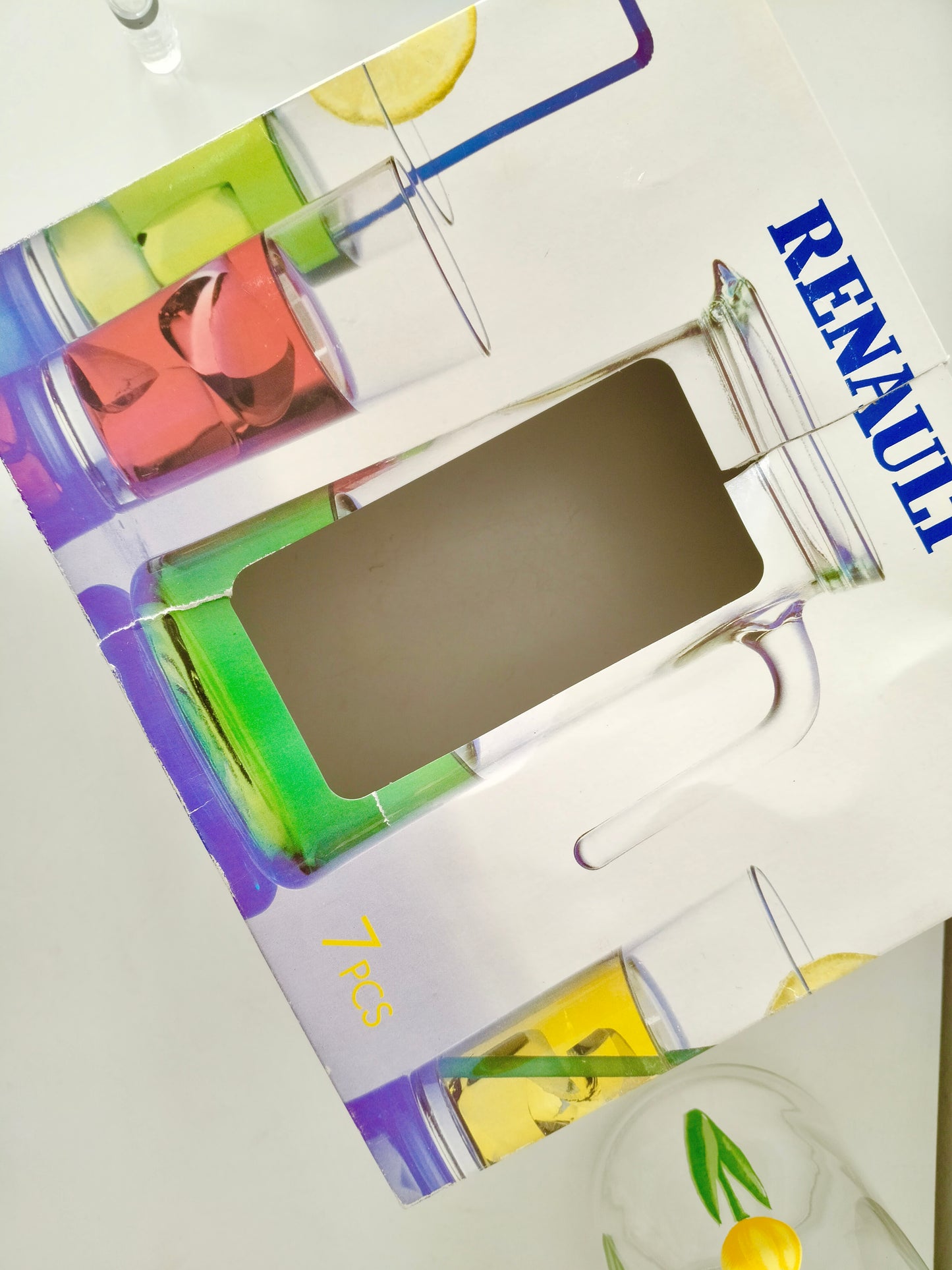 Ensemble carafe et 6 verres publicitaires Renault