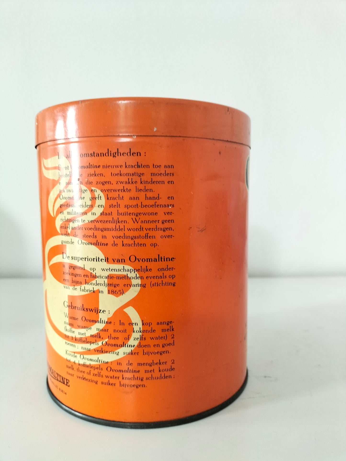 Ancienne grosse boîte métallique publicitaire Ovomaltine années 50 ! Laetitia !