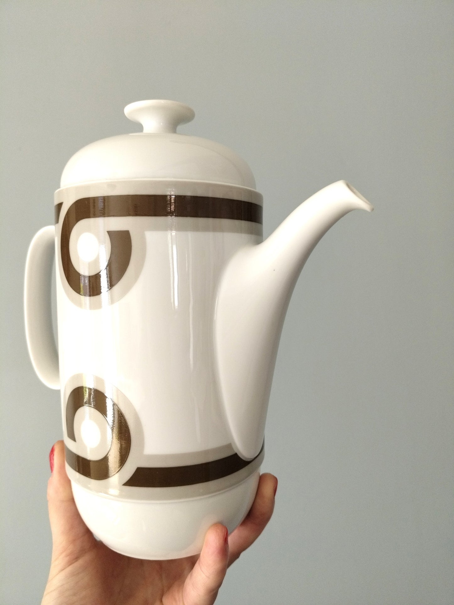 Cafetière théière en porcelaine par Ambrogio Pozzi pour Rosenthal Germany