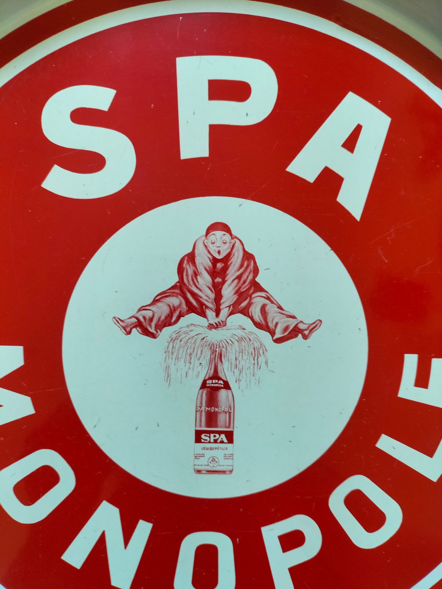 Ancien plateau métallique publicitaire Spa Monopole Spa Orangina Spa Citron Spa Reine