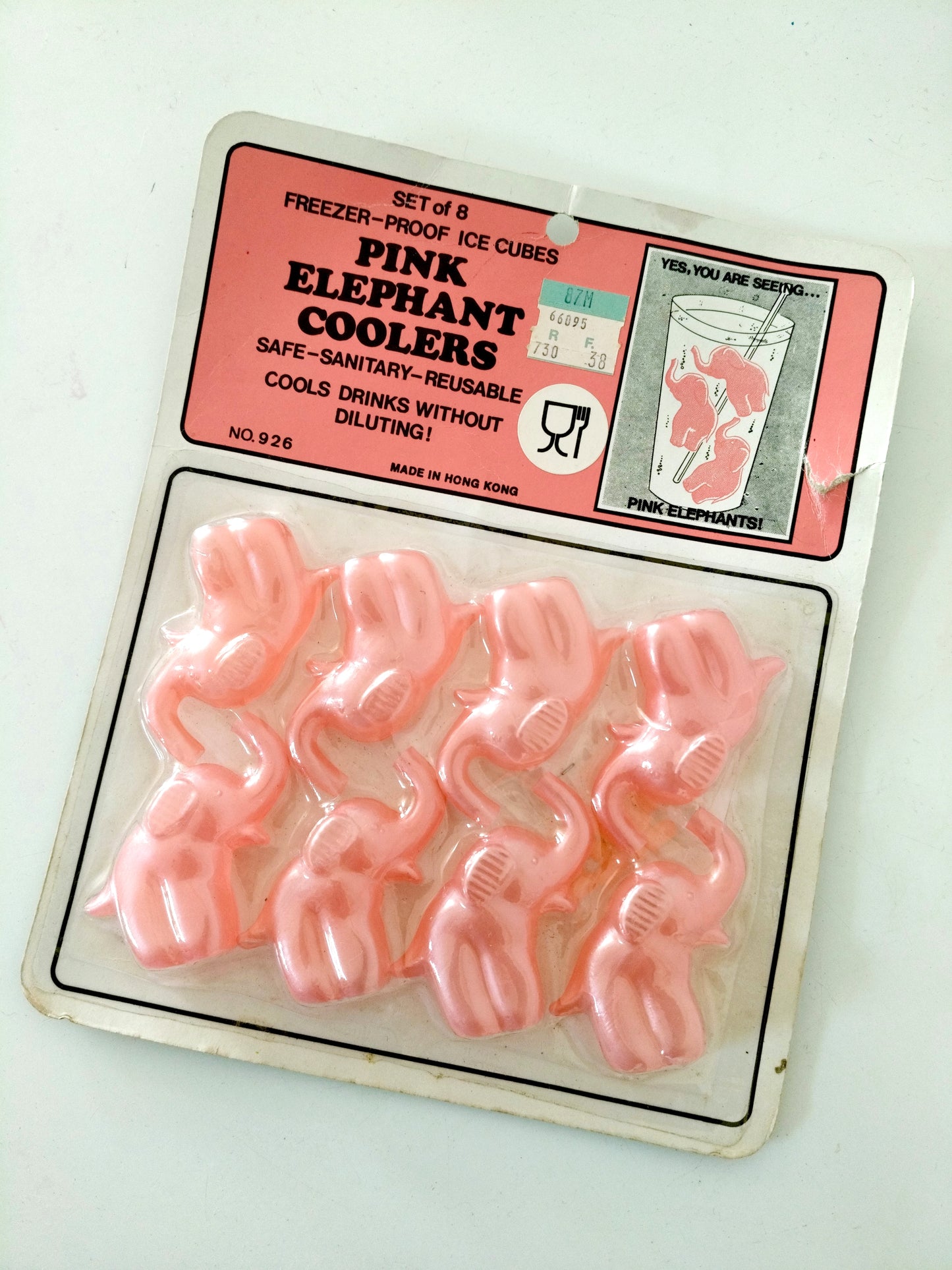 Set de 8 glaçons éléphants en plastique à remplir et réutilisables Hong Kong