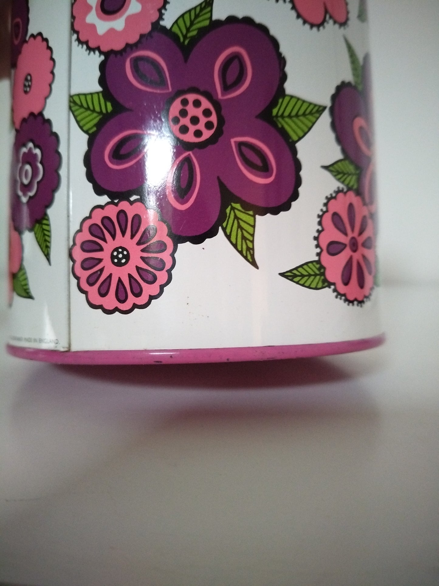 Boîte métallique flower power Baret Ware England