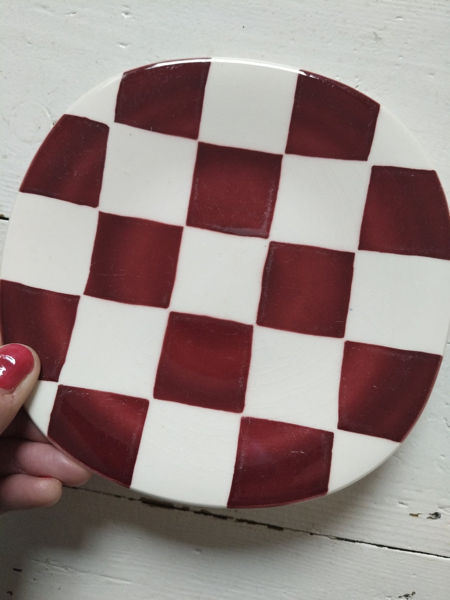 Petite assiette/ soucoupe Boch La Louvière Damier au choix