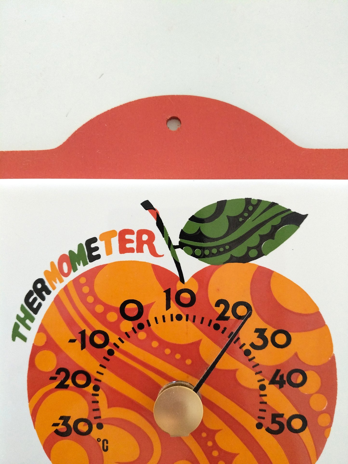 Thermomètre mural 🍎 bois et porcelaine