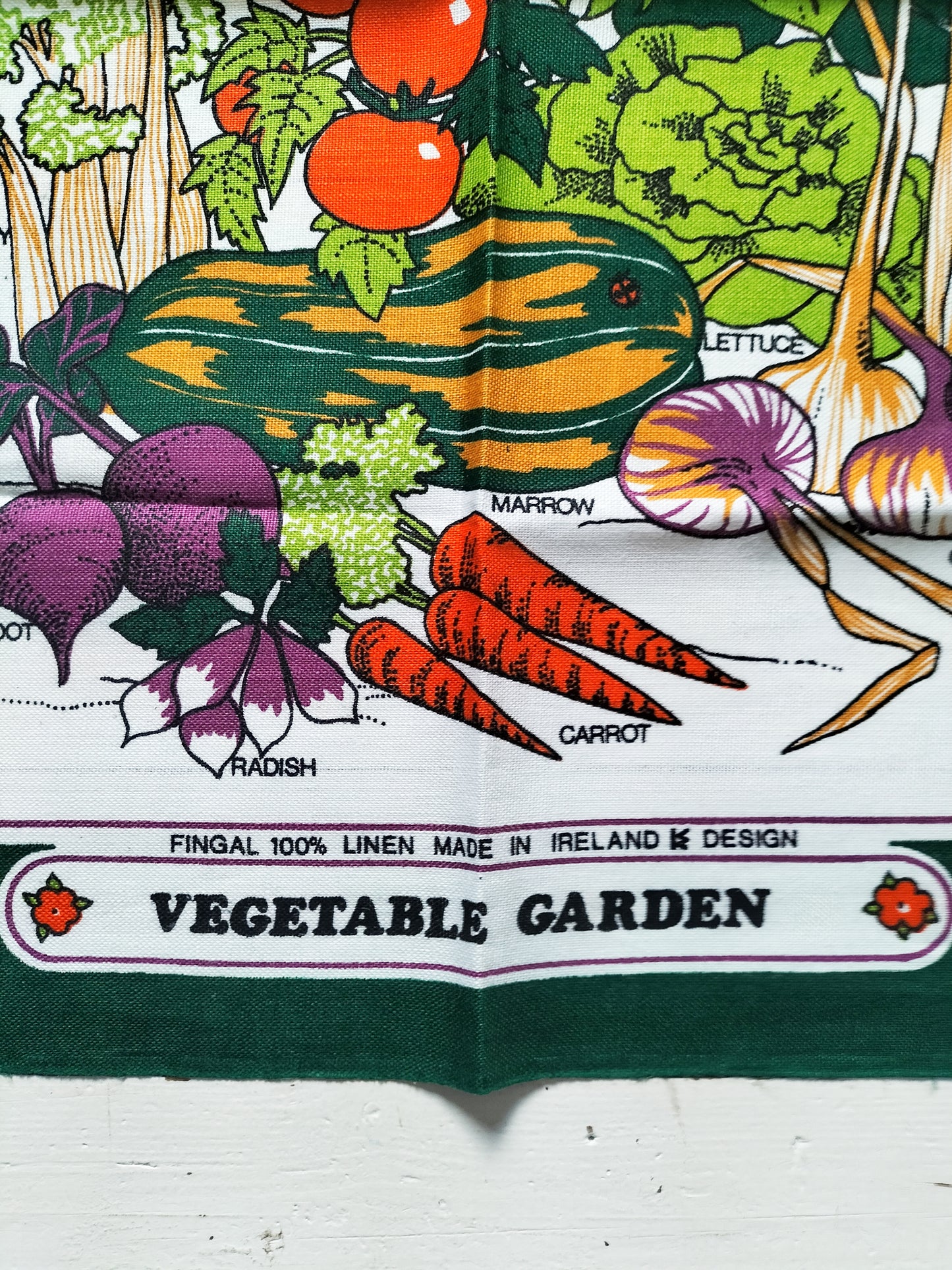 Torchon de cuisine "vegetable garden" en lin Ireland