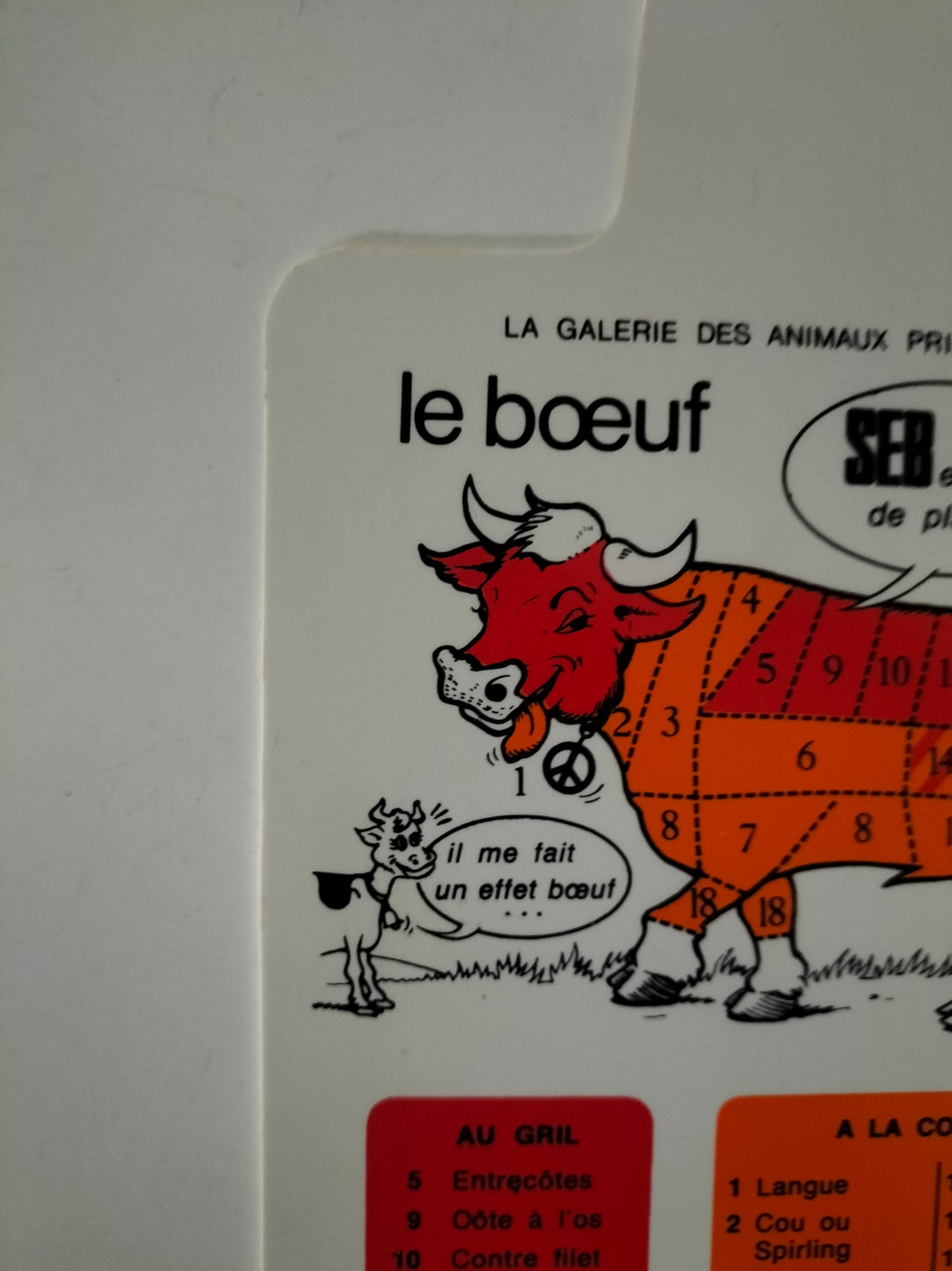 Planche à découper publicitaire Seb (double face français et néerlandais) à l'unité