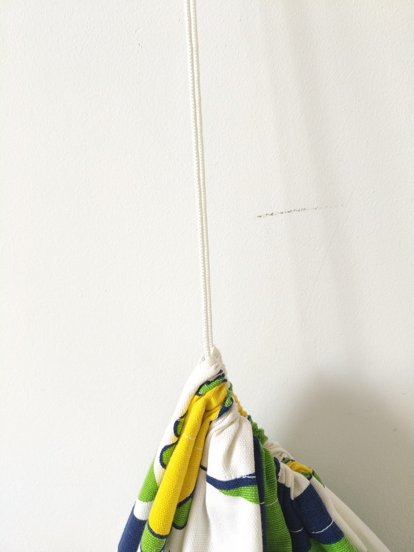 Grand sac à linge vintage en tissu