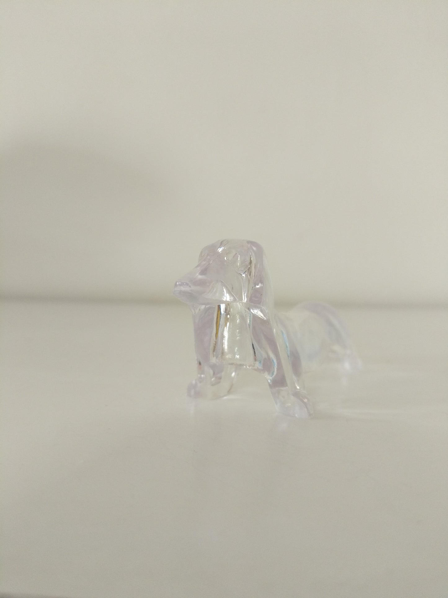 Set de 6 repose/ pose-couteaux chien teckel en plexi transparent (2 sets disponibles)