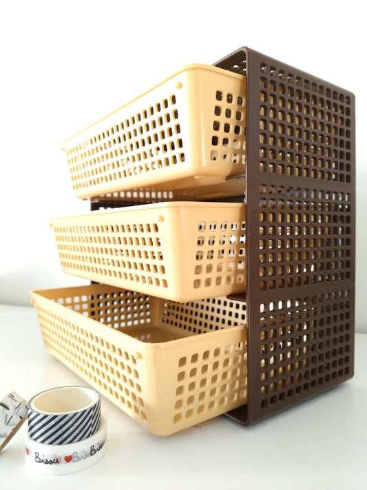 Organisateur de bureau à tiroirs (mural ou à poser) Buchsteiner W-Germany