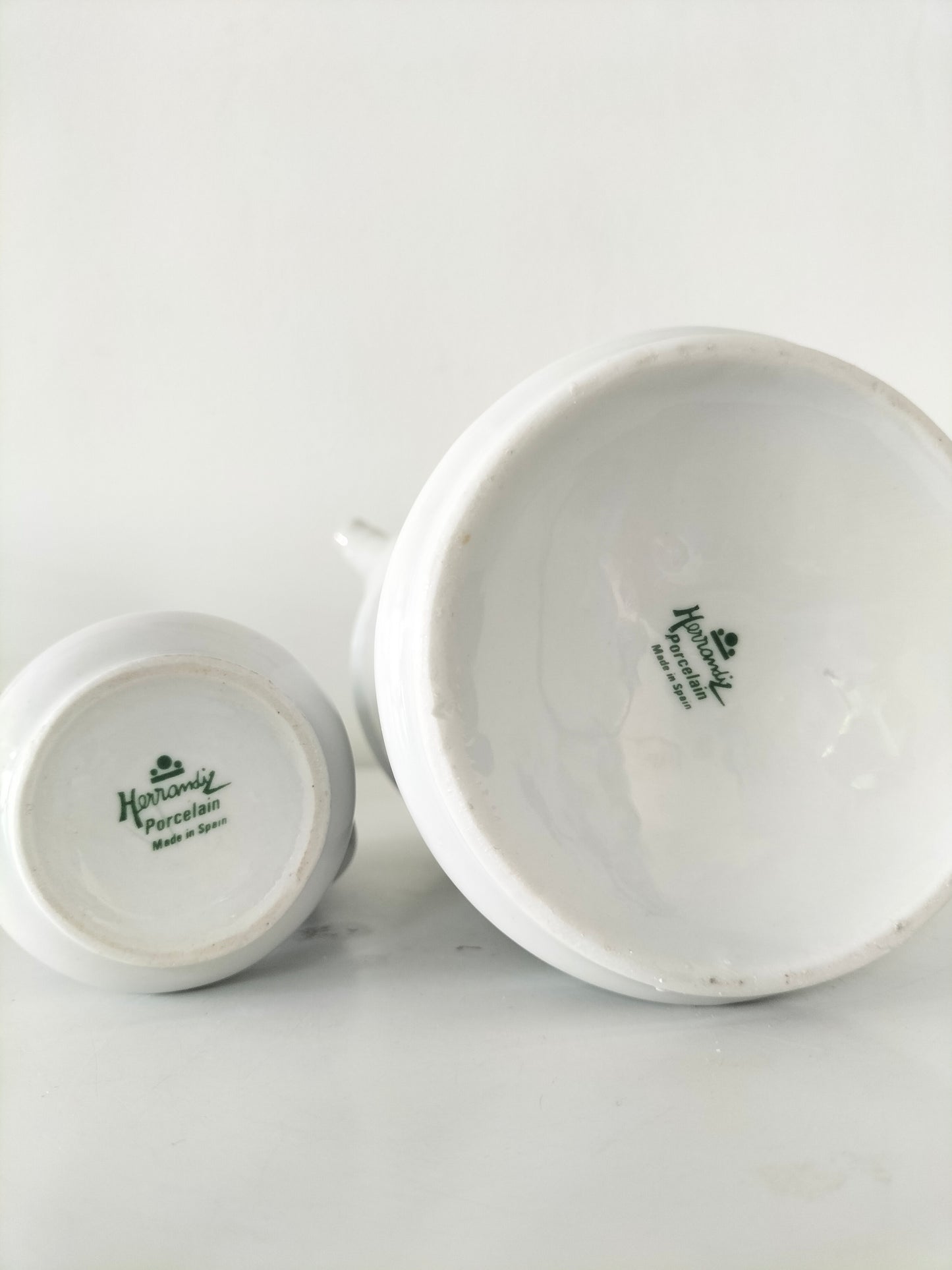 Ensemble huilier et vinaigrier 🍏 en porcelaine Herrandiz Spain