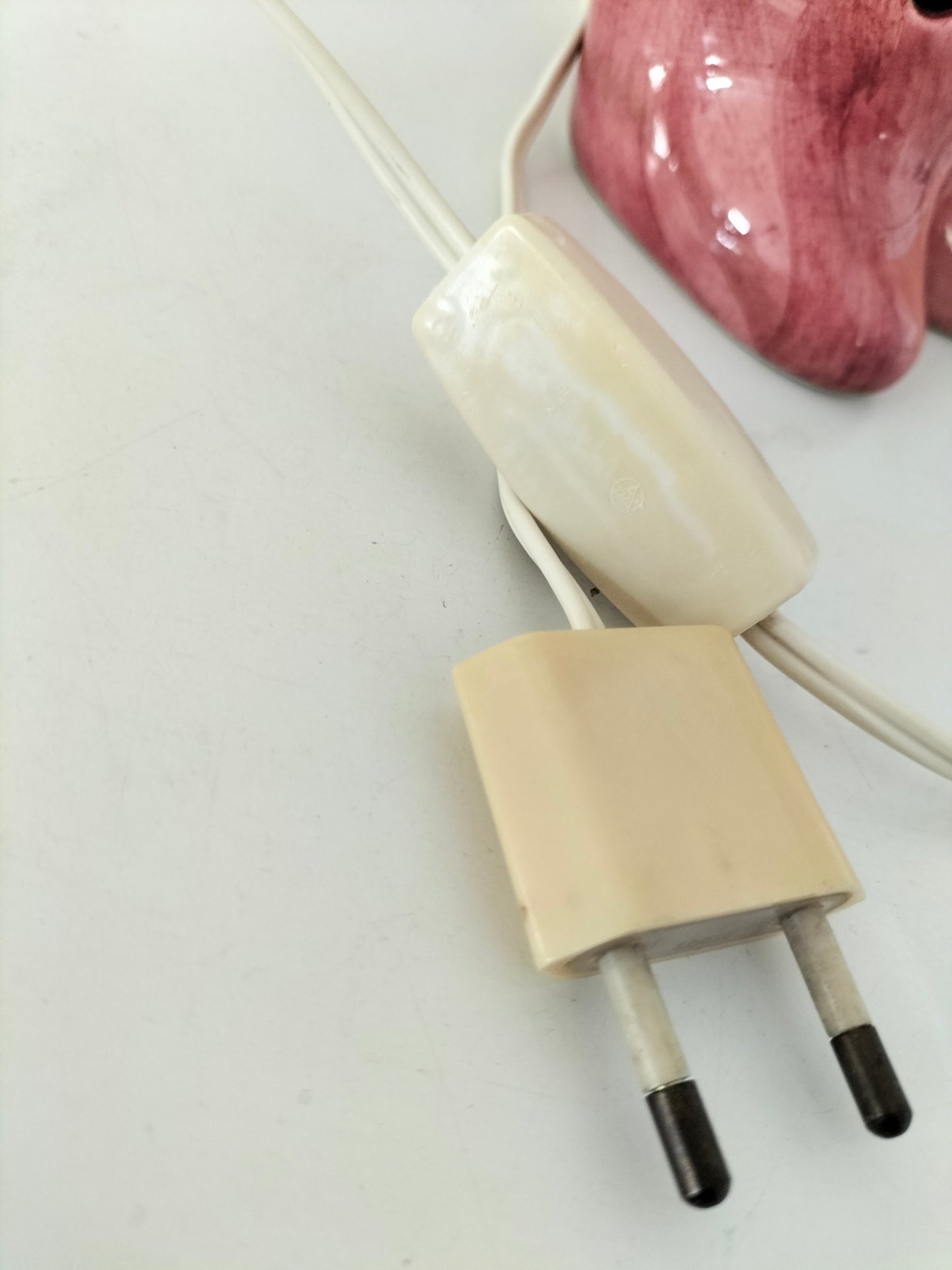 Lampe de table bonhomme en céramique handpainted Holt Renfrew Italy