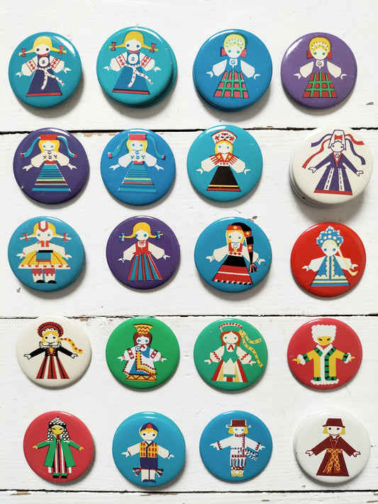 Ancien badge métallique 70's (ou magnet) Norma made in URSS (Estonie) à l'unité